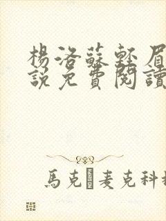 杨洛苏轻眉笔小说免费阅读