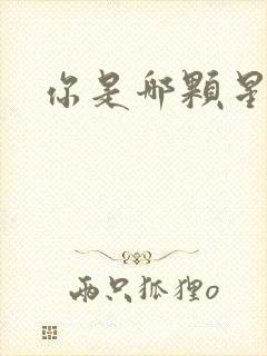 你是哪颗星封面