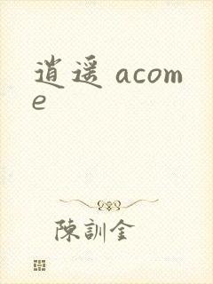 逍遥 acome封面