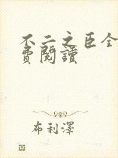不二之臣全文免费阅读