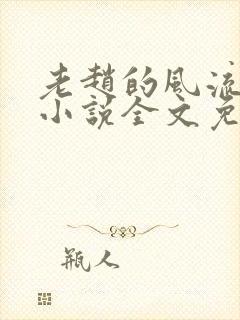 老赵的风流人生小说全文免费阅读