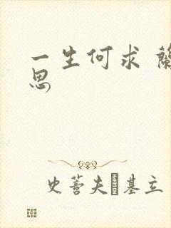 一生何求 兰思思