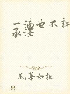 一滴也不许漏魏承泽封面