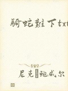 骑蛇难下txt封面