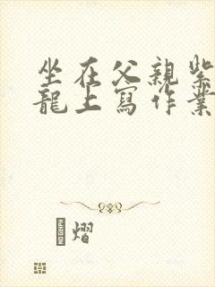 坐在父亲紫色大龙上写作业