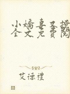 小娇妻又撩又甜全文免费阅读