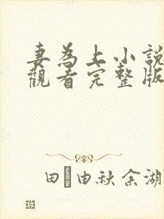 妻为上小说免费观看完整版笔趣阁封面