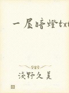 一屋暗灯txt