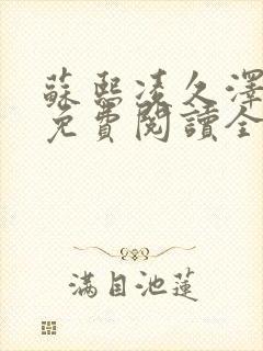 苏熙凌久泽小说免费阅读全文笔趣阁封面