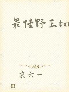 最佳野王txt