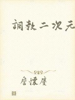 调教二次元封面
