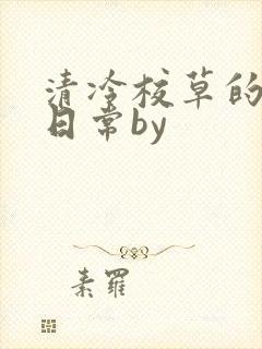 清冷校草的抹布日常by封面