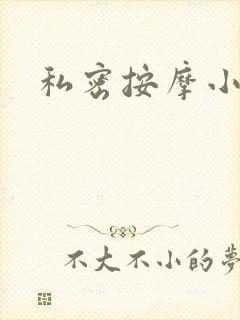 私密按摩小说封面