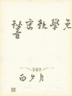 秘密教学免费观看封面
