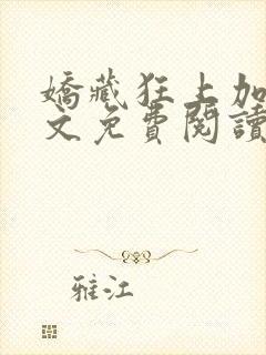 娇藏狂上加狂全文免费阅读笔趣阁封面