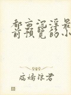 都市沉浮最快超前预览的小说3030