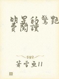 明星的惊艳史免费阅读