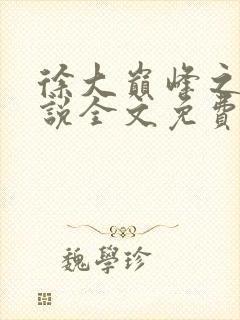 徐大巅峰之路小说全文免费阅读