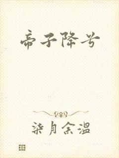帝子降兮封面