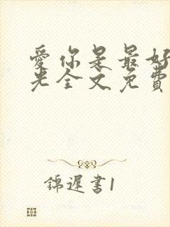 爱你是最好的时光全文免费阅读封面