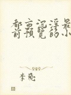 都市沉浮最快超前预览的小说3030