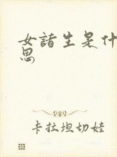 女诸生是什么意思封面