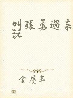 叫张勇过来一起玩封面