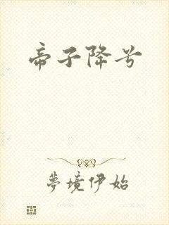 帝子降兮封面