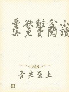 爱欲难分小说全集免费阅读封面