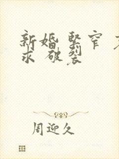 新婚 紧窄 哀求 破裂封面