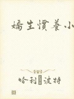 娇生惯养小说封面