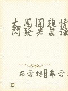 大团圆亲情会闪闪发光目录