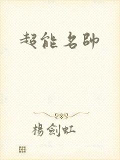 超能名帅封面