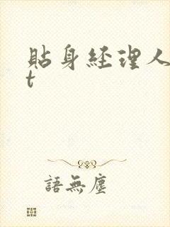 贴身经理人txt封面
