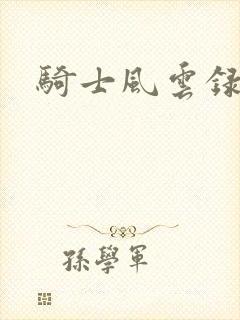骑士风云录封面