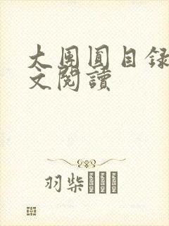 大团圆目录及全文阅读