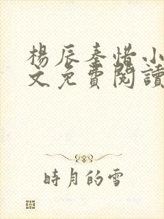 杨辰秦惜小说全文免费阅读最新