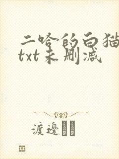 二哈的白猫师尊txt未删减