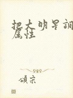 把大明星调成专属性