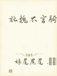 北魏不言骑