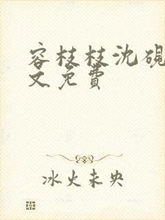 容枝枝沈砚书全文免费