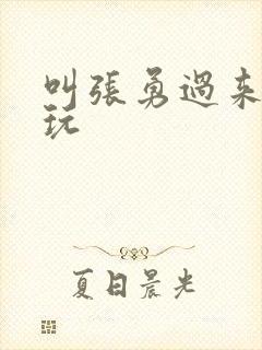 叫张勇过来一起玩封面