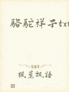 骆驼祥子txt