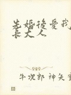 先婚后爱我的市长大人