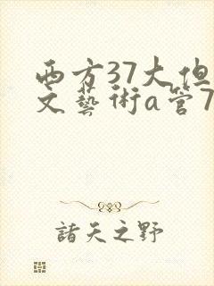 西方37大但人文艺术a管77封面