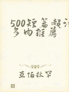 500短篇超污多肉推荐