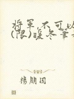 将军,不可以!(限)暖冬笔趣阁免费阅读
