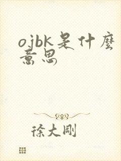 ojbk是什么意思封面
