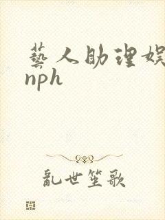 艺人助理娱乐圈nph封面