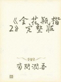 《金花瓶楷梅花2》完整版